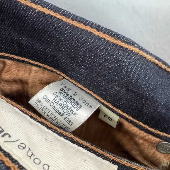 Rag & Bone Cate Mid-Rise Skinny Jeans Dark Rinse Size 28 GUC - Picture 14 of 16